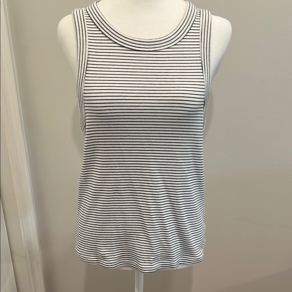 Old Navy Stripe Stretch Tank | Small | Black & White
